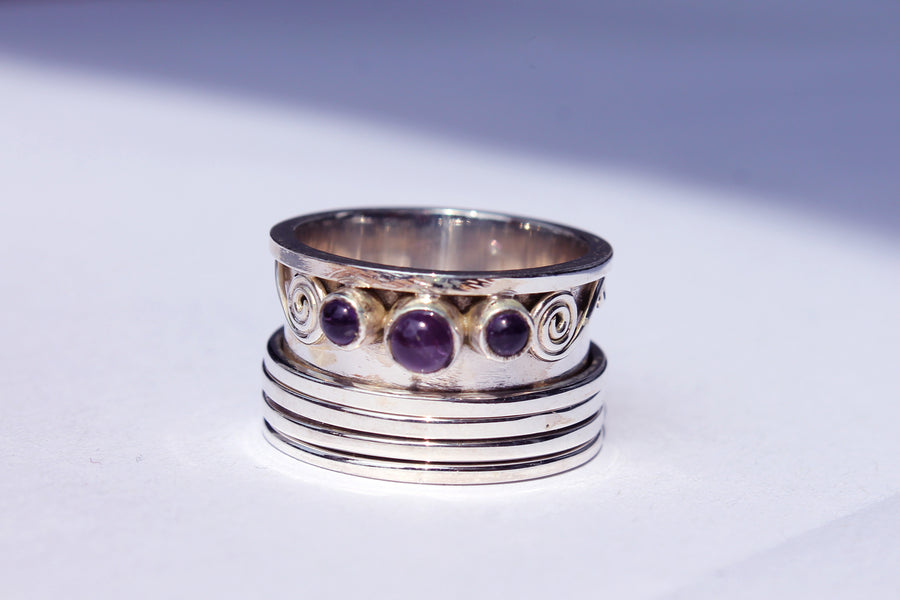 Wunschring Deluxe Amethyst Deluxe rund